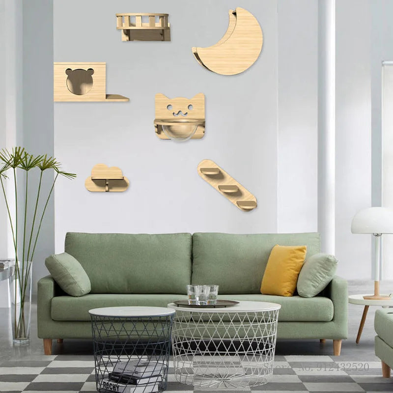 Arbre chat mural | Nid Bois