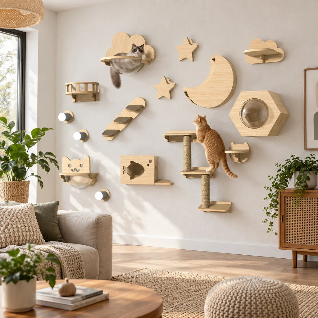 Arbre chat mural | Nid Bois