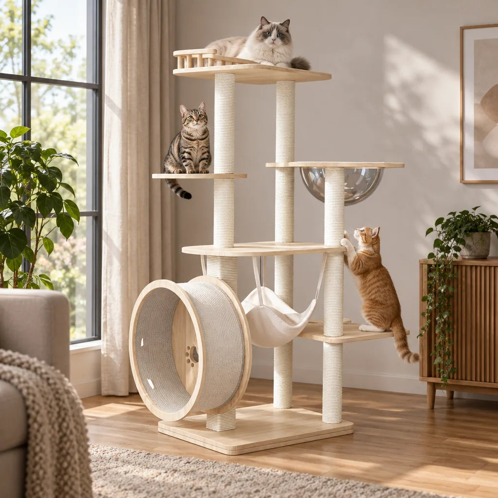 Arbre à chat - Bois Blanc