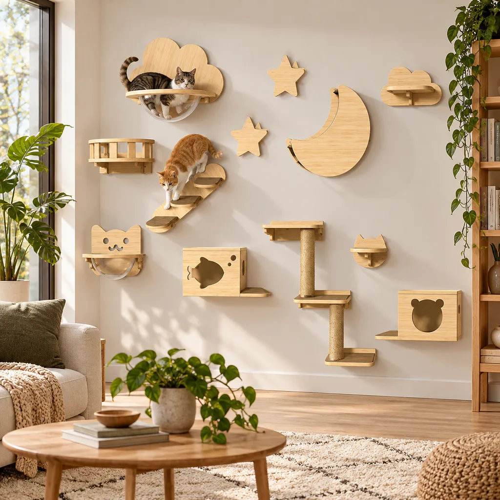 Arbre chat mural | Nid Bois