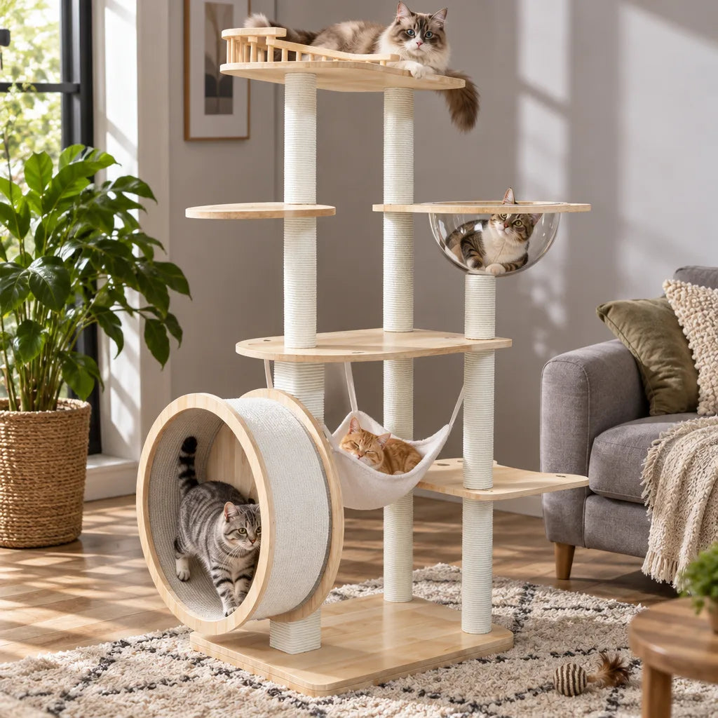 Arbre à chat - Bois Blanc